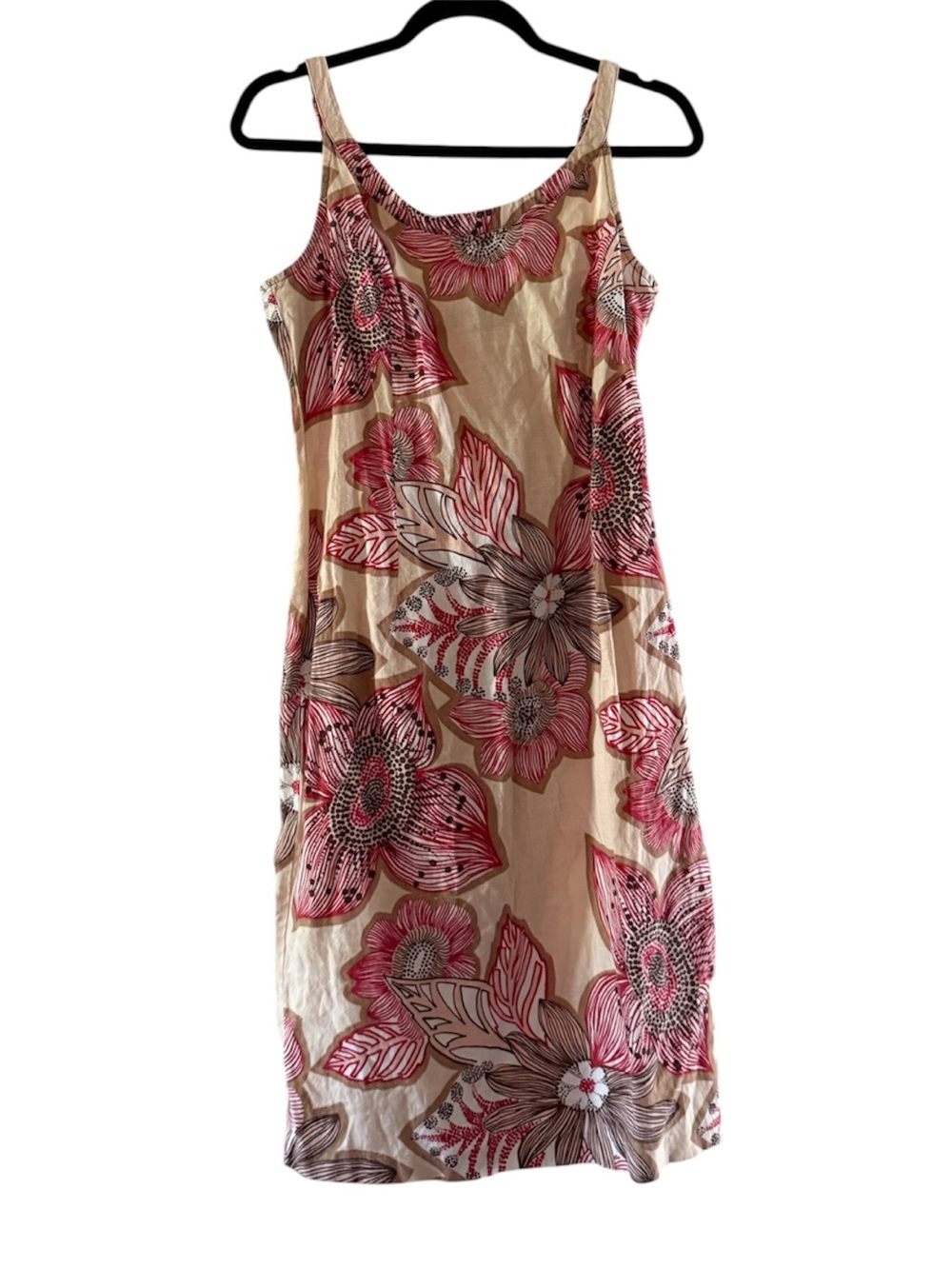 United Colors Of Benetton Midi Dress with Red Floral Print